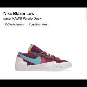 Nike X Sacai X Kaws Blazer Purple Dusk